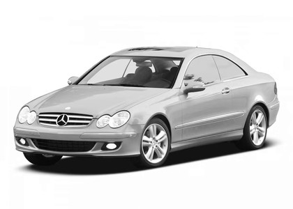 Ворсовые коврики на Mercedes CLK (C209) 2002 - 2009 в Самаре
